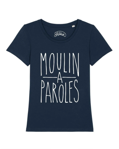 TSHIRT NAVY FEMME MOULIN A PAROLES
