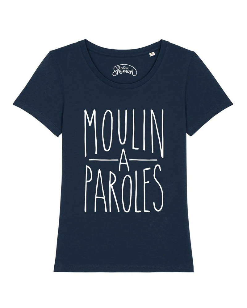 TSHIRT NAVY FEMME MOULIN A PAROLES