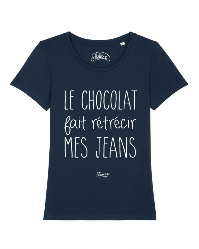 TSHIRT NAVY FEMME LE CHOCOLAT FAIT RETRECIR MES JEANS