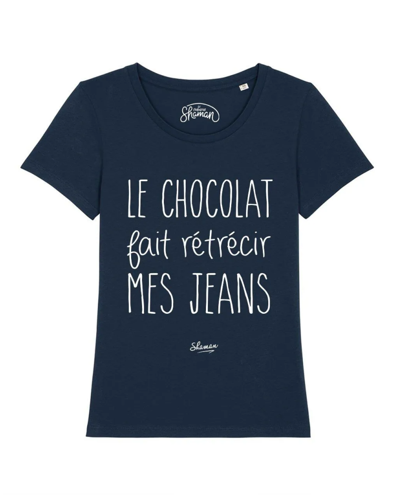 TSHIRT NAVY FEMME LE CHOCOLAT FAIT RETRECIR MES JEANS