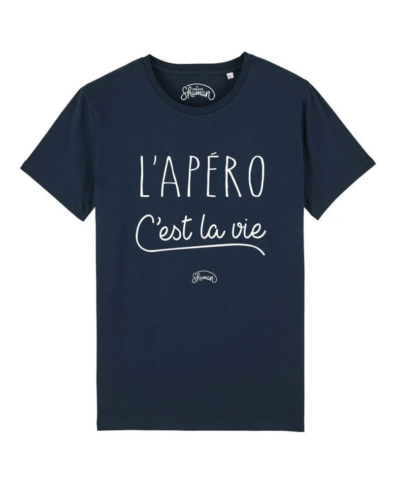 TSHIRT NAVY HOMME L'APERO C'EST LA VIE