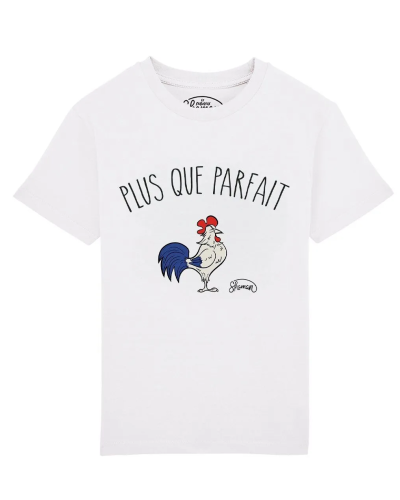 TSHIRT BLANC KID PLUS QUE PARFAIT