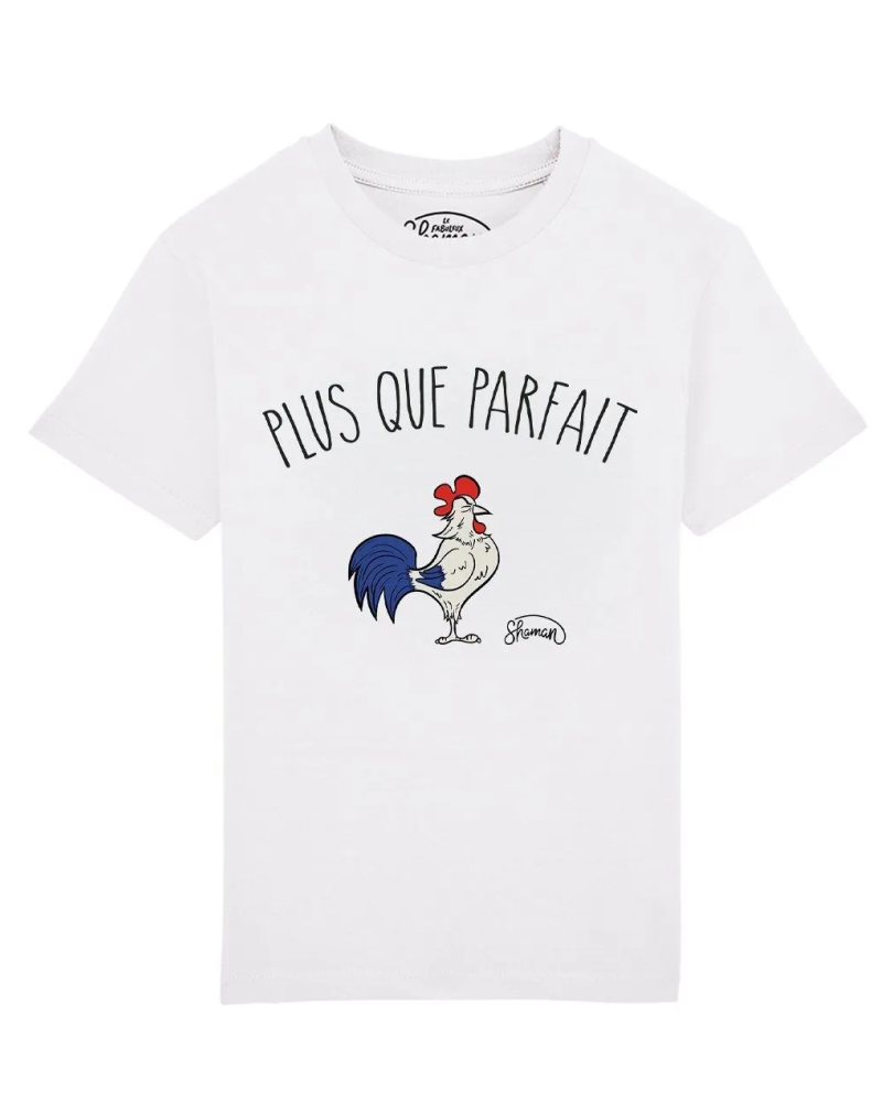 TSHIRT BLANC KID PLUS QUE PARFAIT