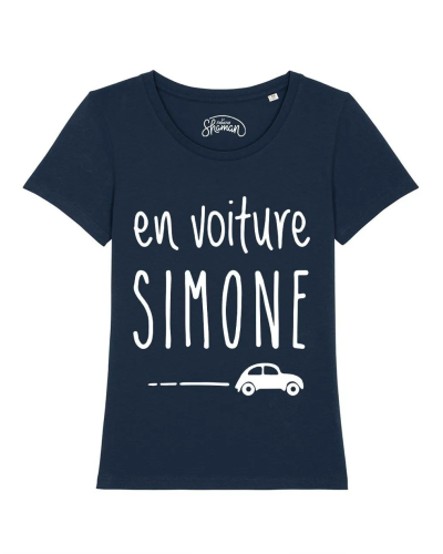 TSHIRT NAVY FEMME EN VOITURE SIMONE