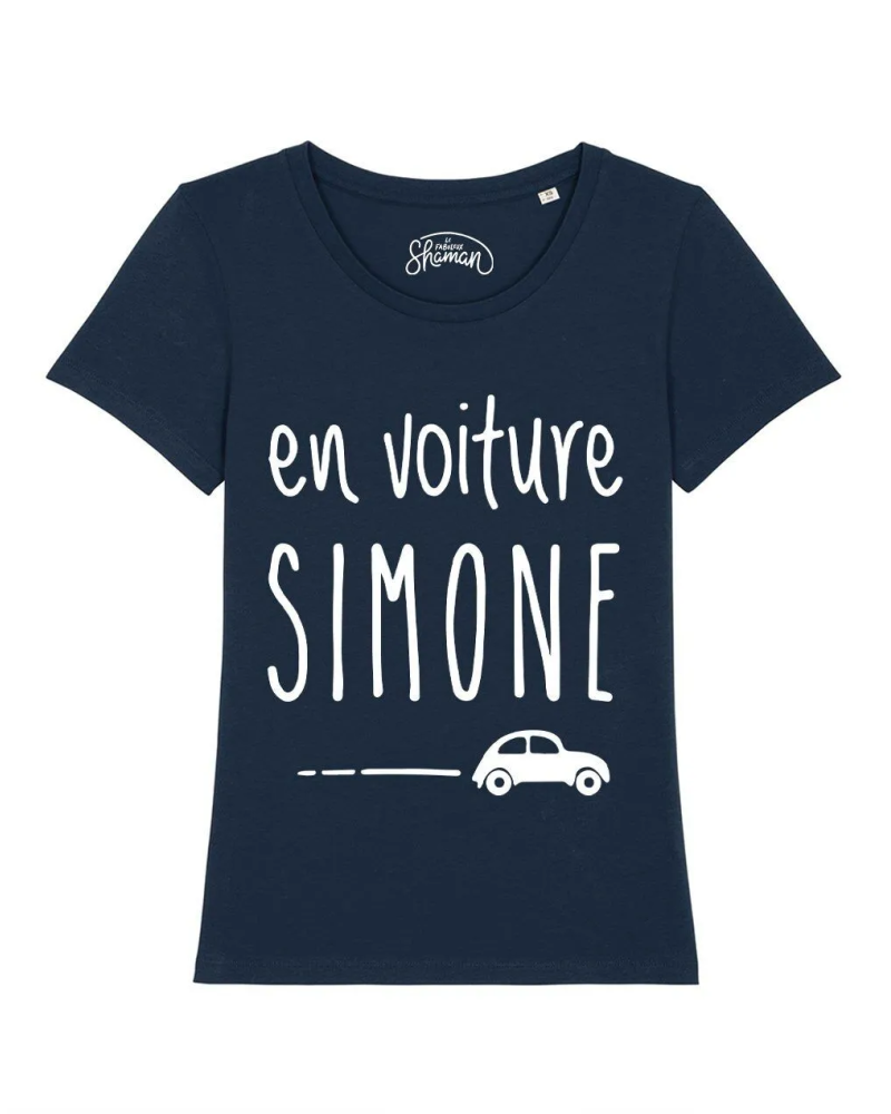 TSHIRT NAVY FEMME EN VOITURE SIMONE