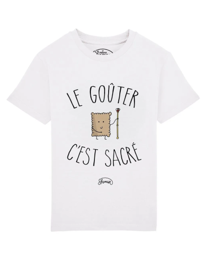 TSHIRT BLANC KID LE GOUTER C'EST SACRE