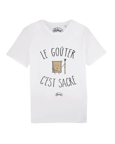 TSHIRT BLANC HOMME LE GOUTER C'EST SACRE