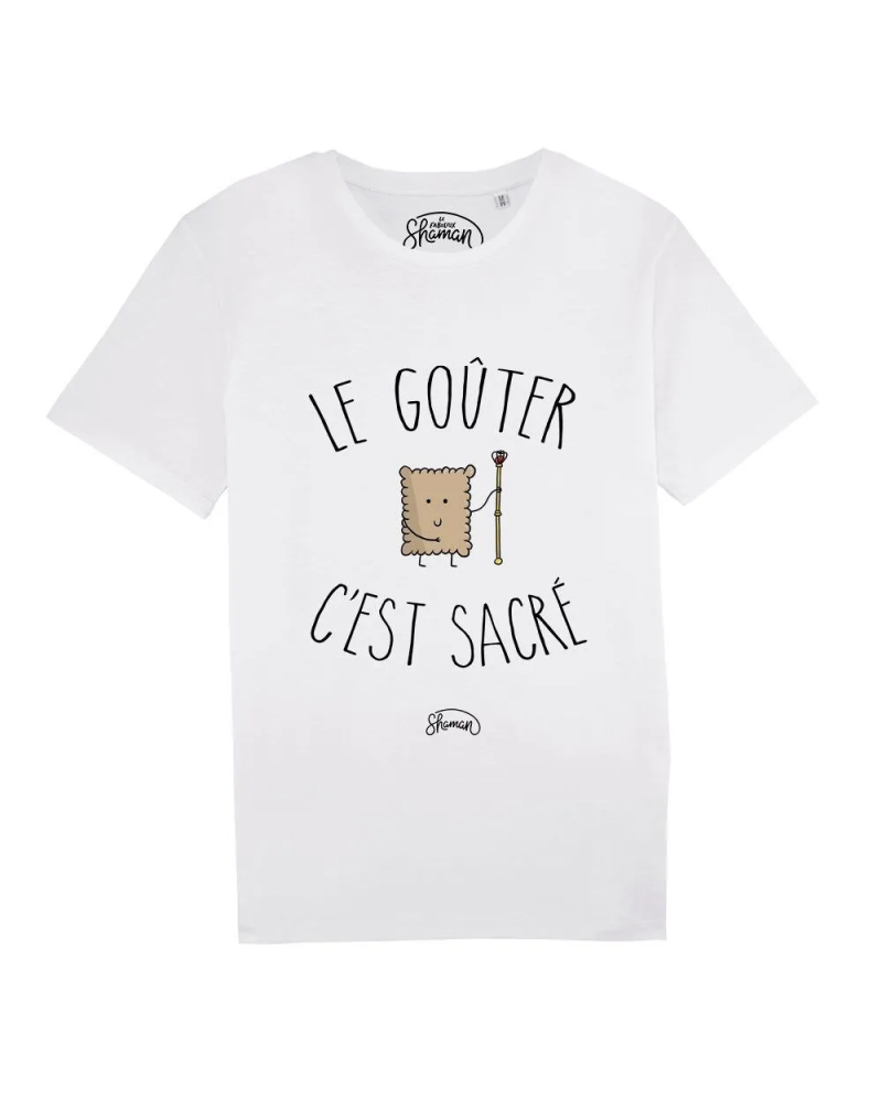 TSHIRT BLANC HOMME LE GOUTER C'EST SACRE