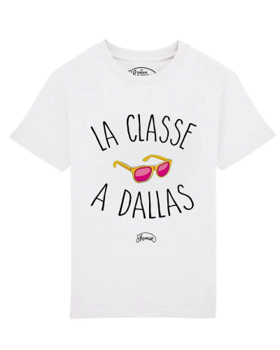 TSHIRT BLANC KID LA CLASSE A DALLAS