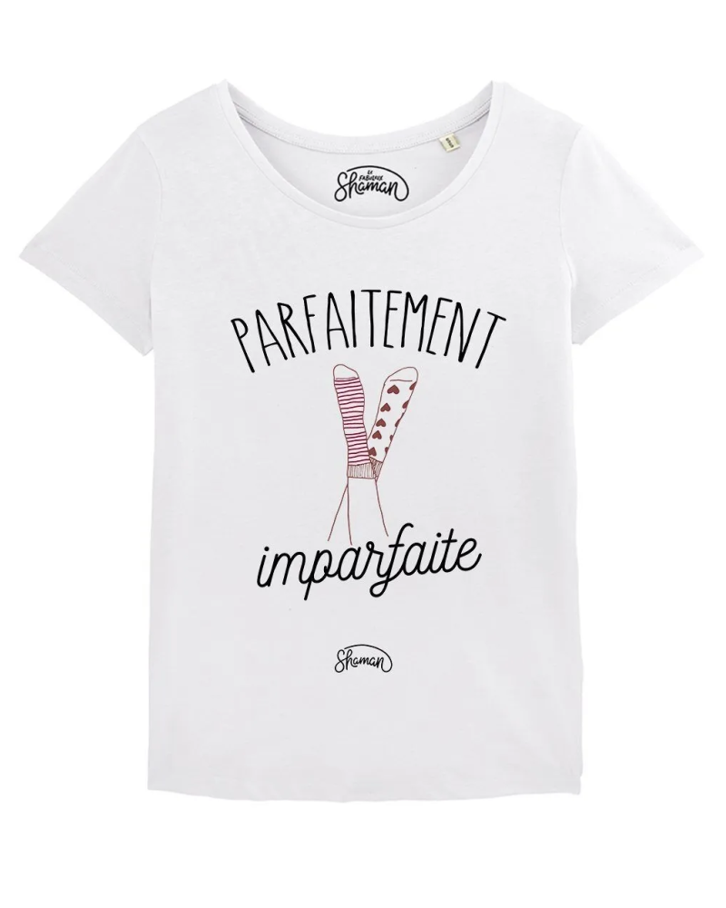 TSHIRT BLANC FEMME PARFAITEMENT IMPARFAITE