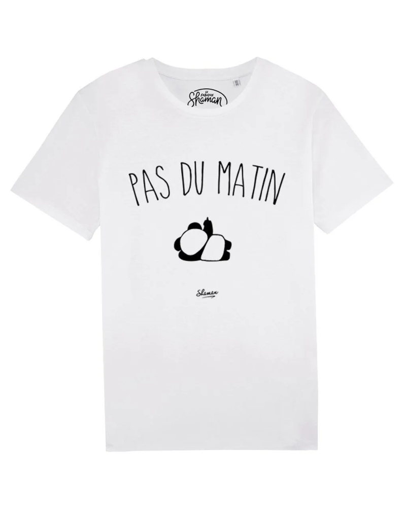 TSHIRT BLANC HOMME PAS DU MATIN