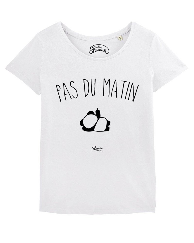 TSHIRT BLANC FEMME PAS DU MATIN