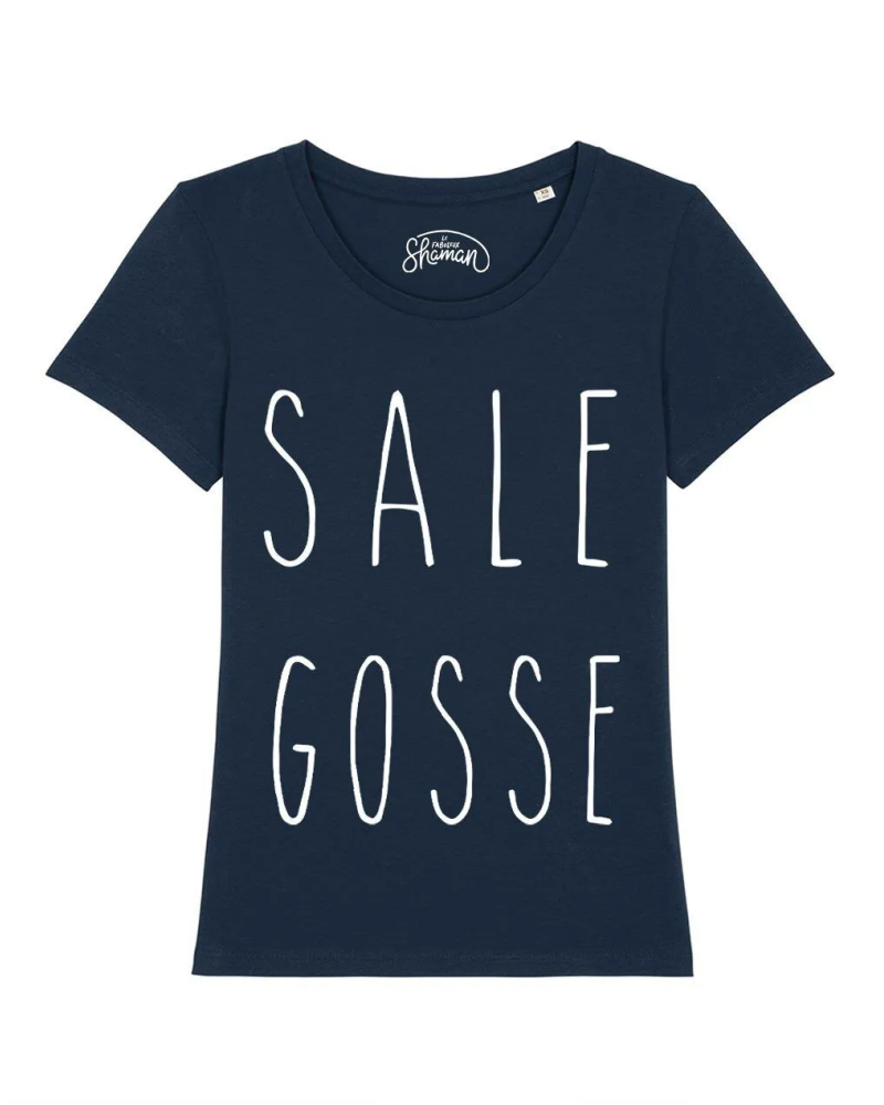 TSHIRT NAVY FEMME SALE GOSSE