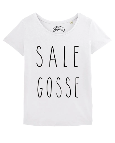 TSHIRT BLANC FEMME SALE GOSSE
