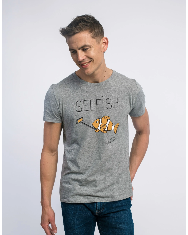 TSHIRT GRIS CHINE HOMME SELFISH