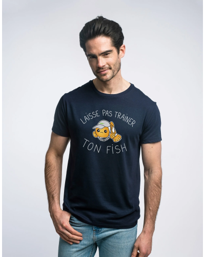 TSHIRT NAVY HOMME LAISSE PAS TRAINER TON FISH
