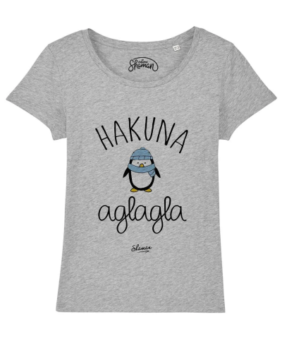 TSHIRT GRIS CHINE FEMME HAKUNA AGLAGLA