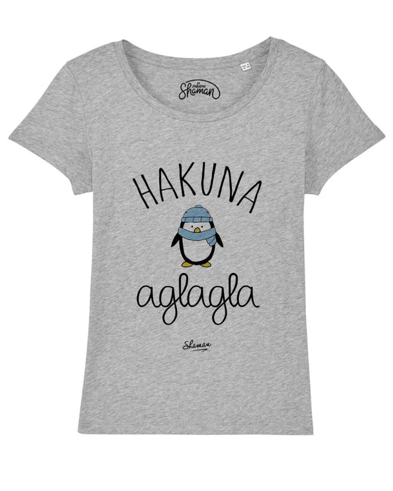 TSHIRT GRIS CHINE FEMME HAKUNA AGLAGLA
