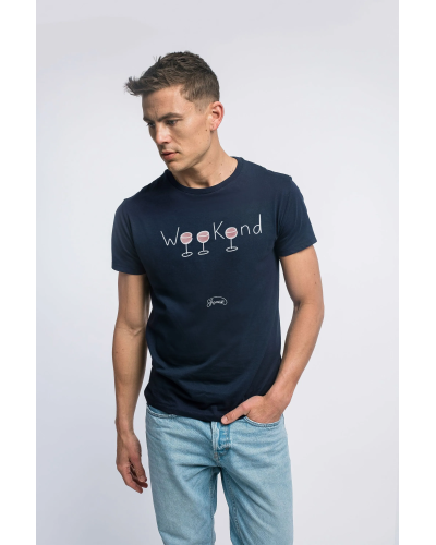 TSHIRT NAVY HOMME WEEKEND VERRE