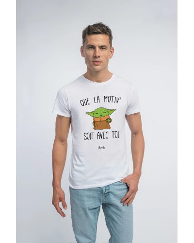 TSHIRT BLANC HOMME QUE LA MOTIV SOIT AVEC TOI