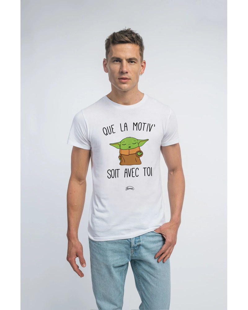 TSHIRT BLANC HOMME QUE LA MOTIV SOIT AVEC TOI