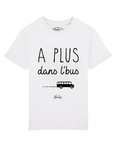 TSHIRT BLANC KID A PLUS DANS L'BUS