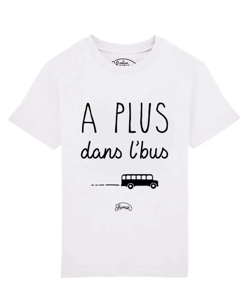 TSHIRT BLANC KID A PLUS DANS L'BUS